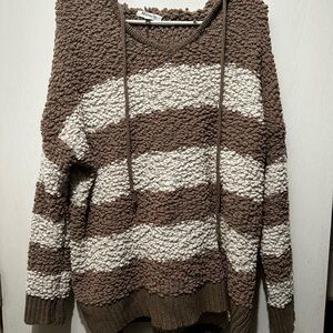Miracle Textured Knit Sweater in Brown